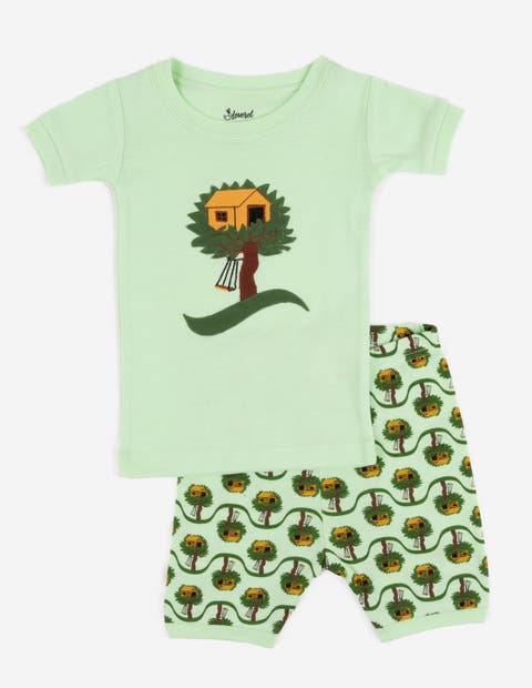 Kids Cotton Two-Piece Short Printed Pajamas, Vehicles & Adventure (Toddler, Little Kid & Big Kid)