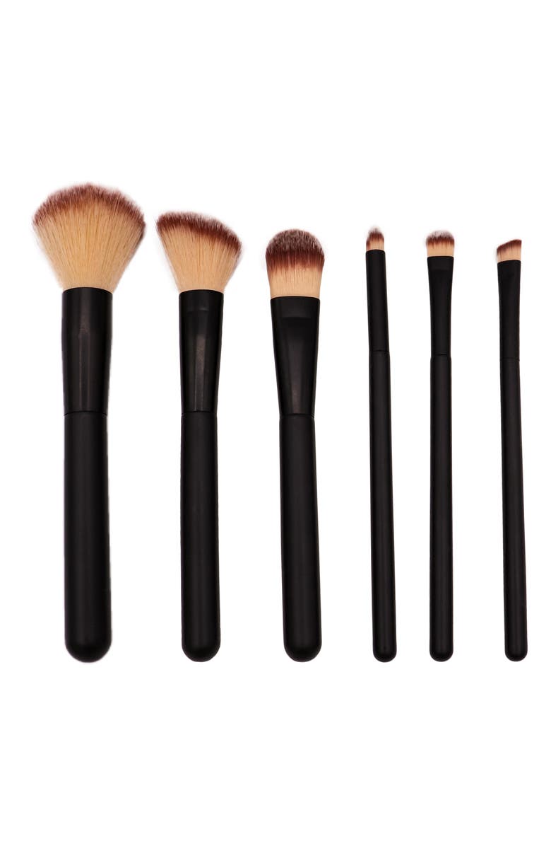 DANIELLE Cosmetic 6-Piece Brush Set, Main, color, Black