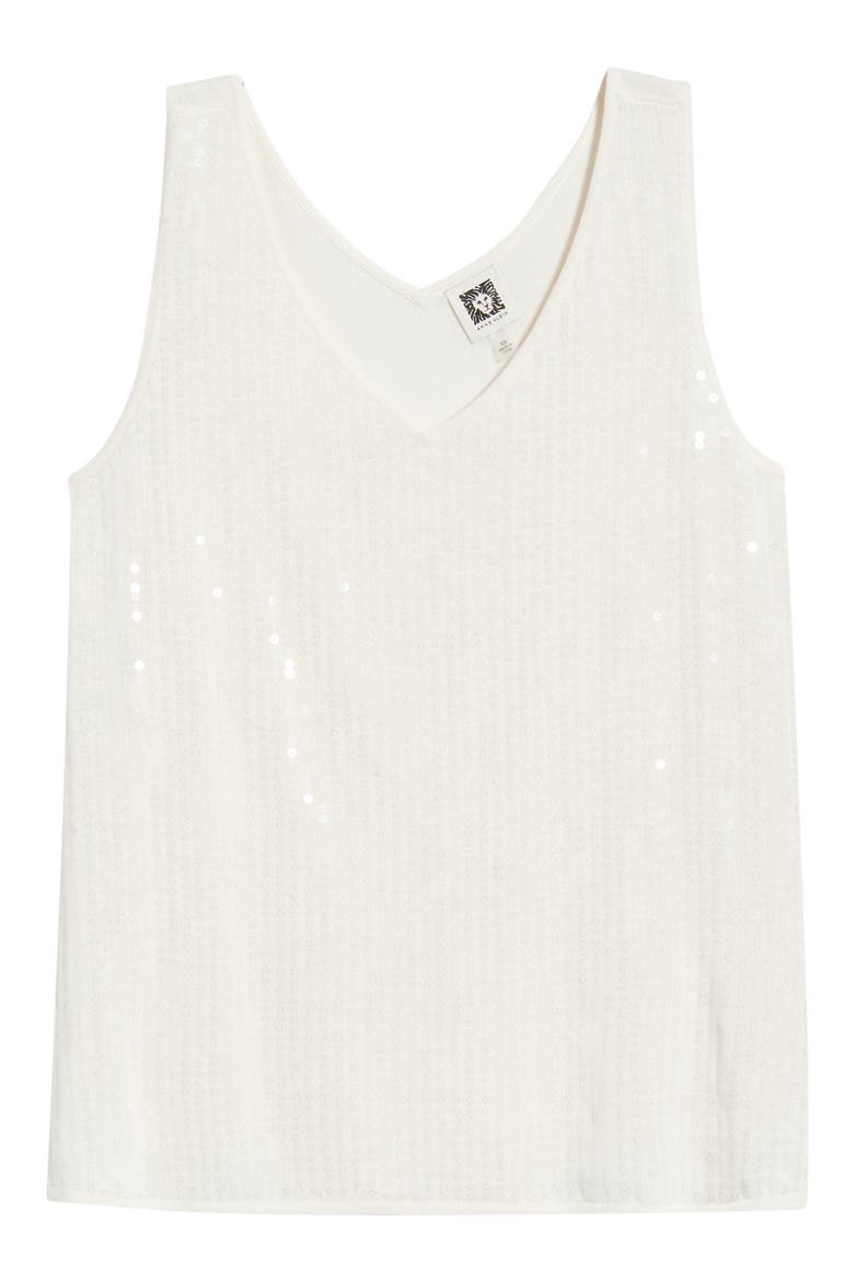 Double V-Neck Sweater Tank, Alternate, color, WHITE DOVE