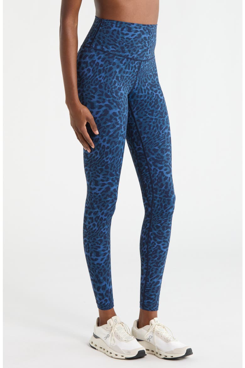 Print Sculpt Leggings, Alternate, color, NAVY BLAZER LEOPARD