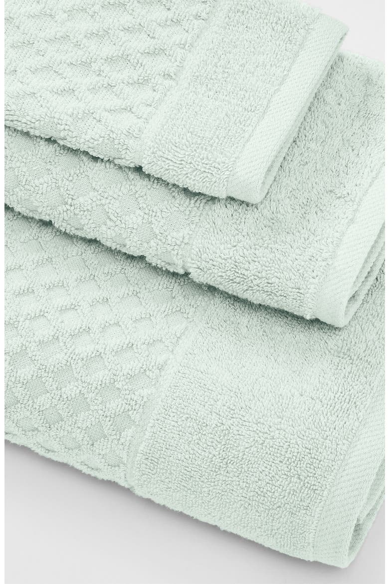 Diamond Waffle Textured 2-Piece Bath Sheet Set, Alternate, color, PASTEL BLUE
