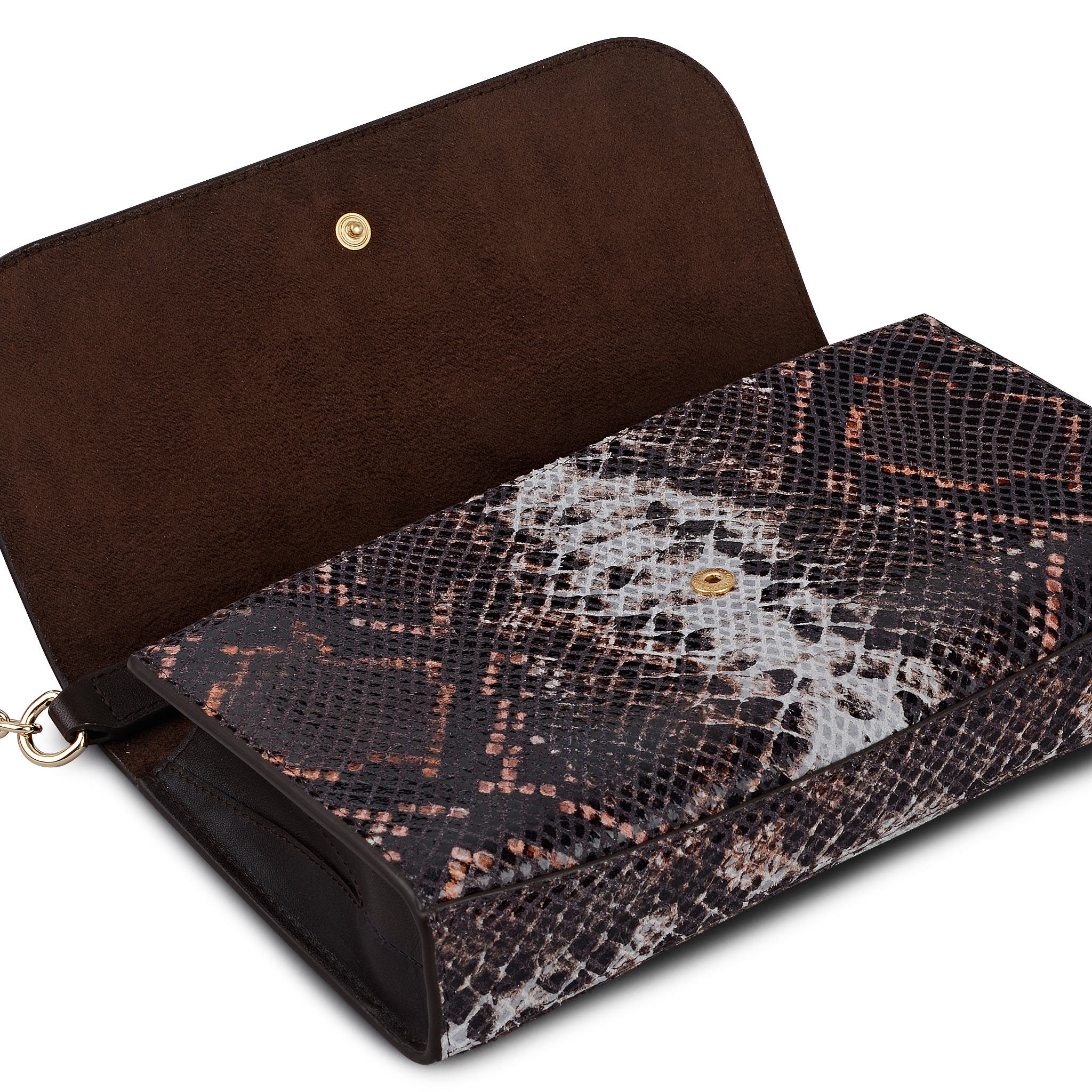 Radley The Rathbone - Faux Snake Micro Flapover Crossbody Bag, Alternate, color, Carmine