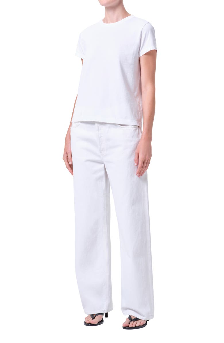 AGOLDE Long Line Adine Tee, Alternate, color, White