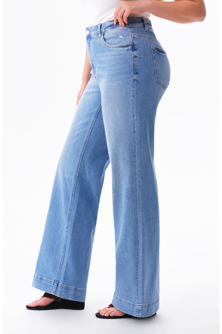 High Waist Wide Leg Jeans, Alternate, color, STRATUS