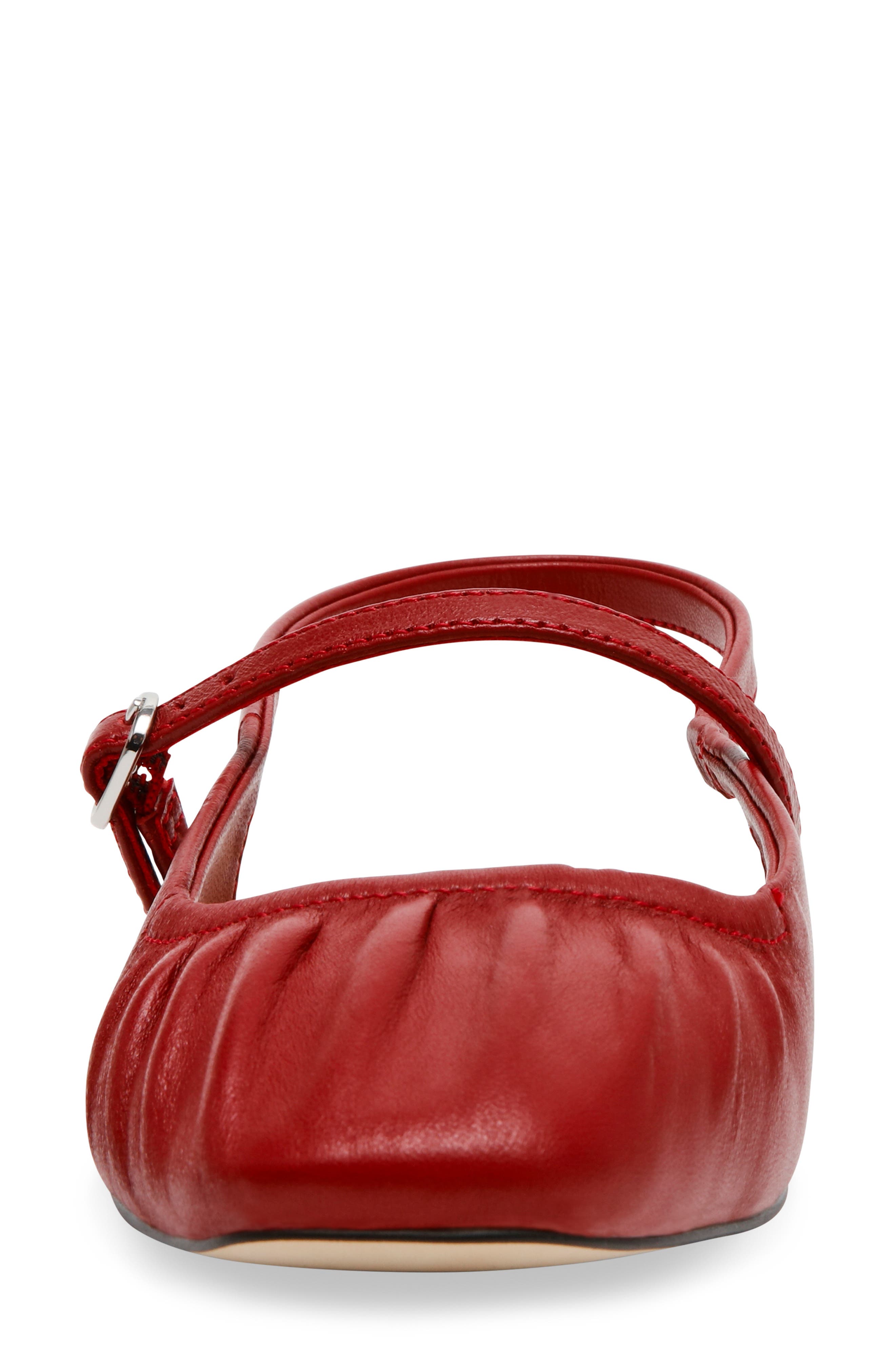 Garson Mary Jane Slingback Flat, Alternate, color, RED LEATHER
