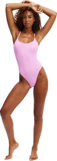Thin Strap Low Scoop One Piece Cheeky