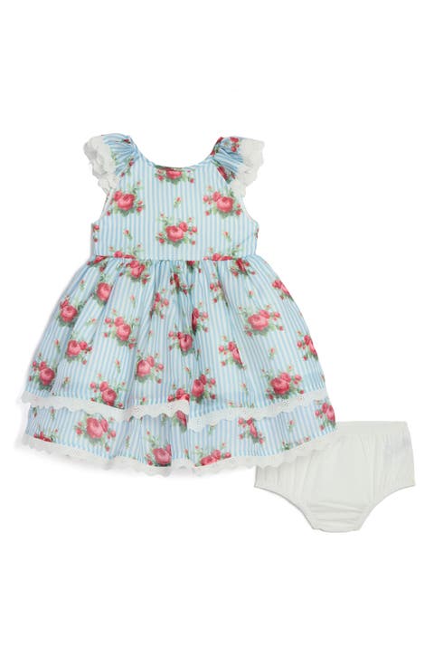 Floral Stripe Dress & Bloomers (Baby)
