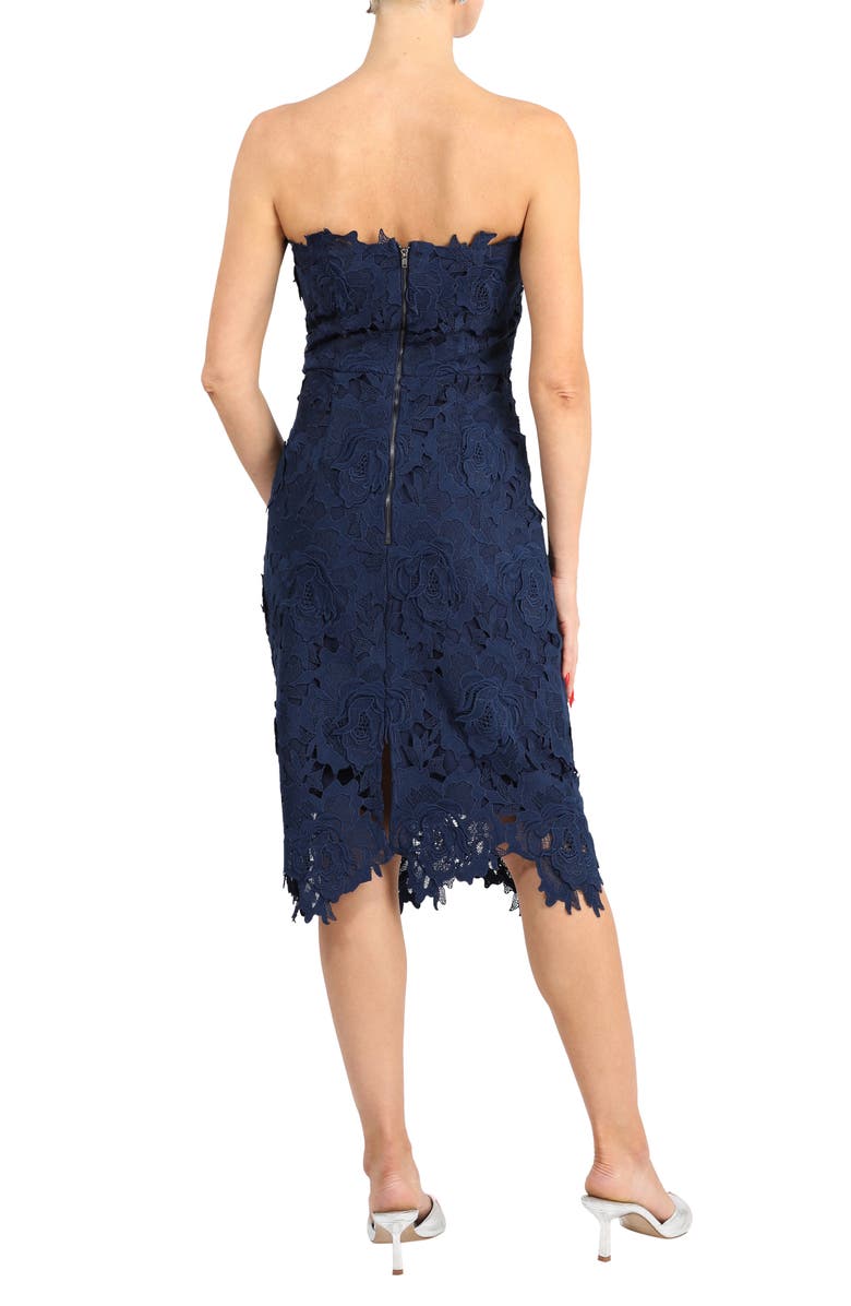 Adelyn Rae Jade Strapless Woven Lace Dress, Alternate, color,