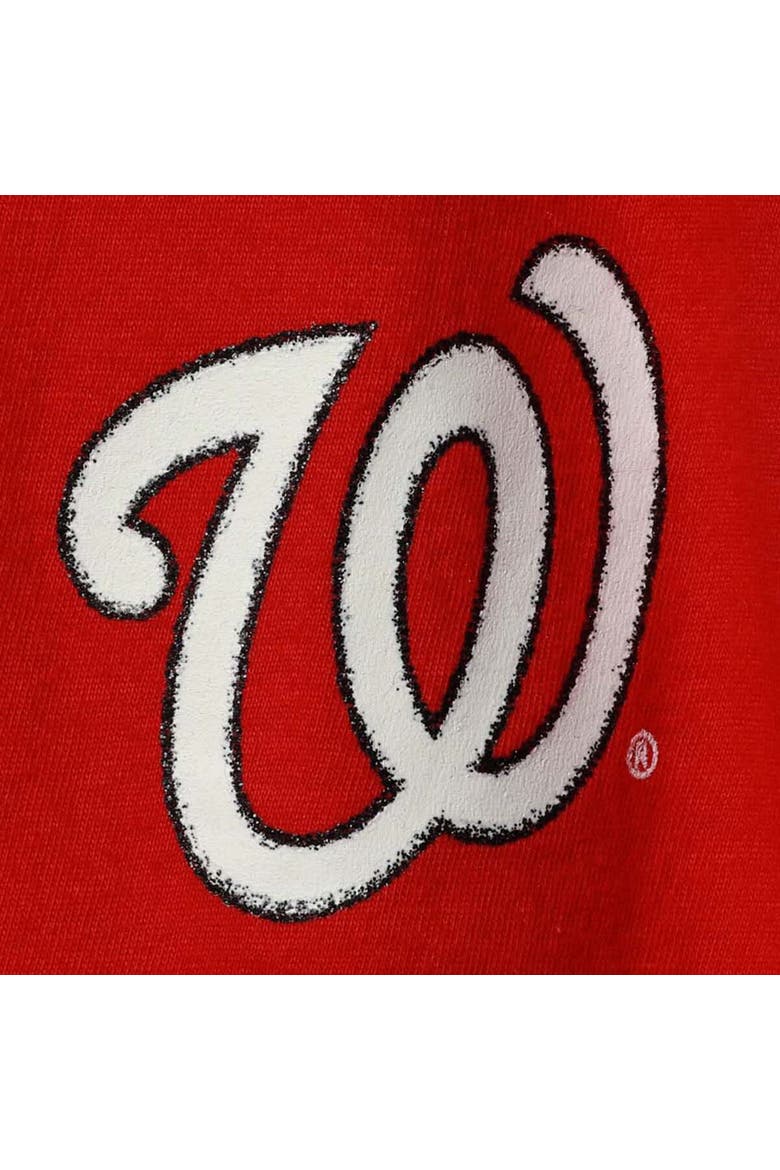 Girls Youth New Era Red Washington Nationals Henley Tank Top, Alternate, color, Red