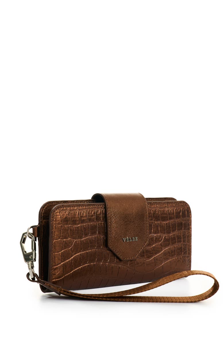 Velez Leather Bifold Large Wallet Designed with 8 internal card, Alternate, color, Bronze