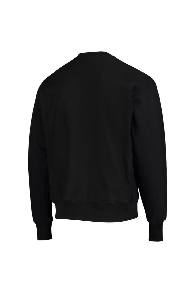 Men's Champion Black Nebraska Huskers Vault Logo Reverse Weave Pullover Sweatshirt, Alternate, color, Black