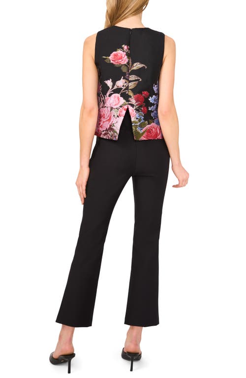Ted Baker Placed Floral Jacquard Sleeveless Top In Multi