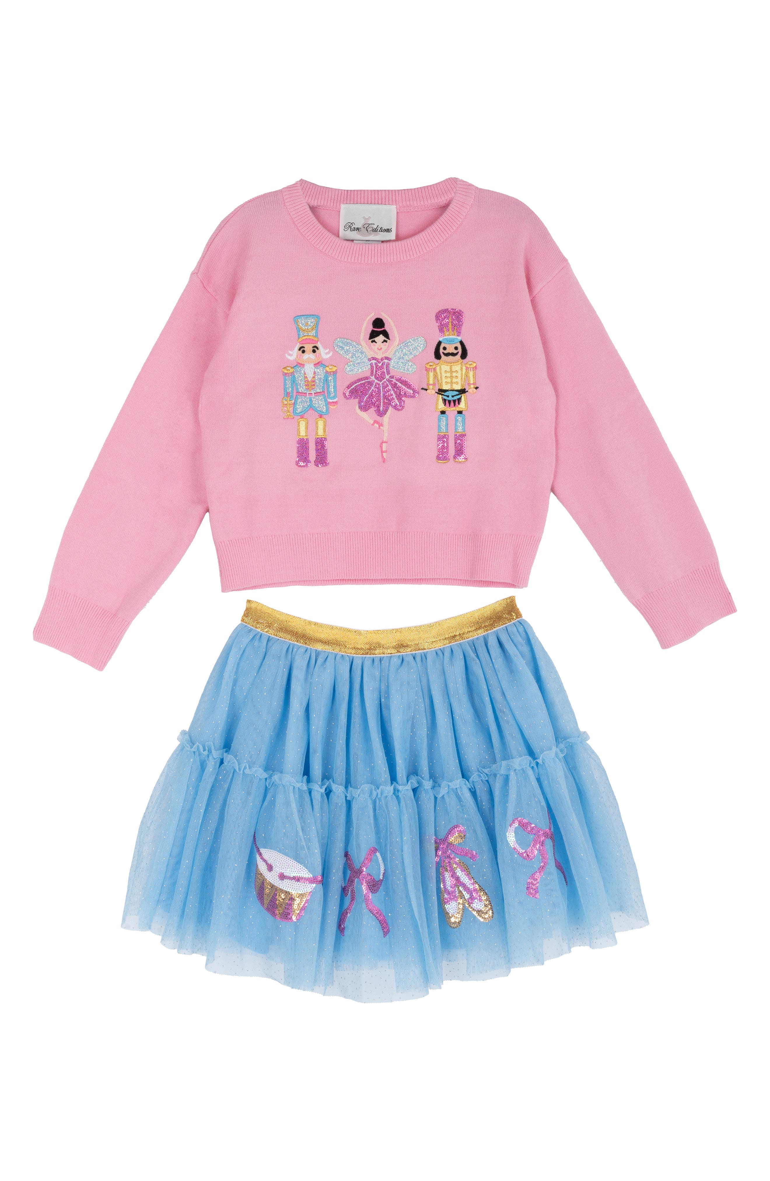Kids' Nutcracker Sweater & Tutu Skirt Set