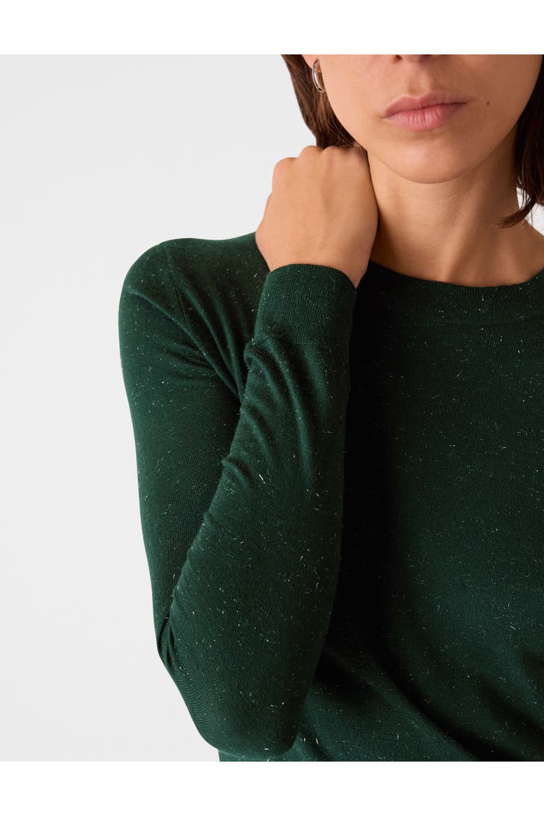 Annie Sparkle Crew Neck Top, Alternate, color, Dark Green