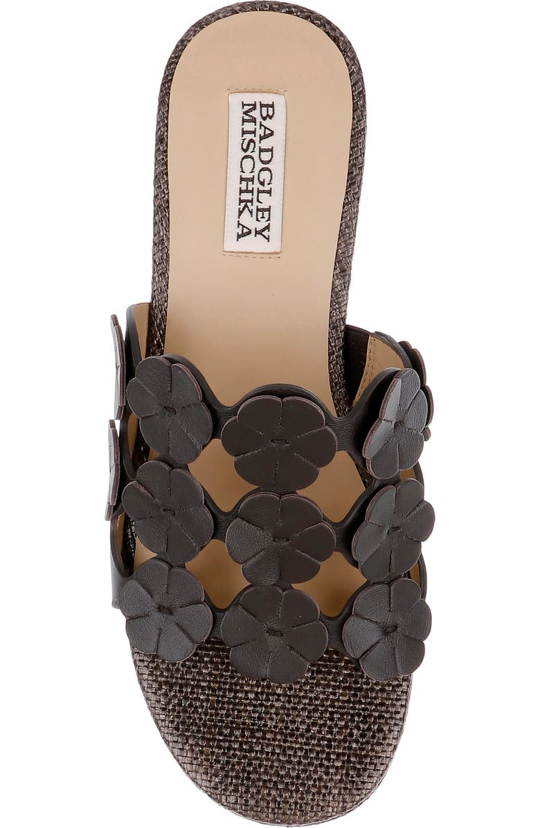 Badgley Mischka Collection Wendall Platform Wedge Slide Sandal, Alternate, color, Brown Leather