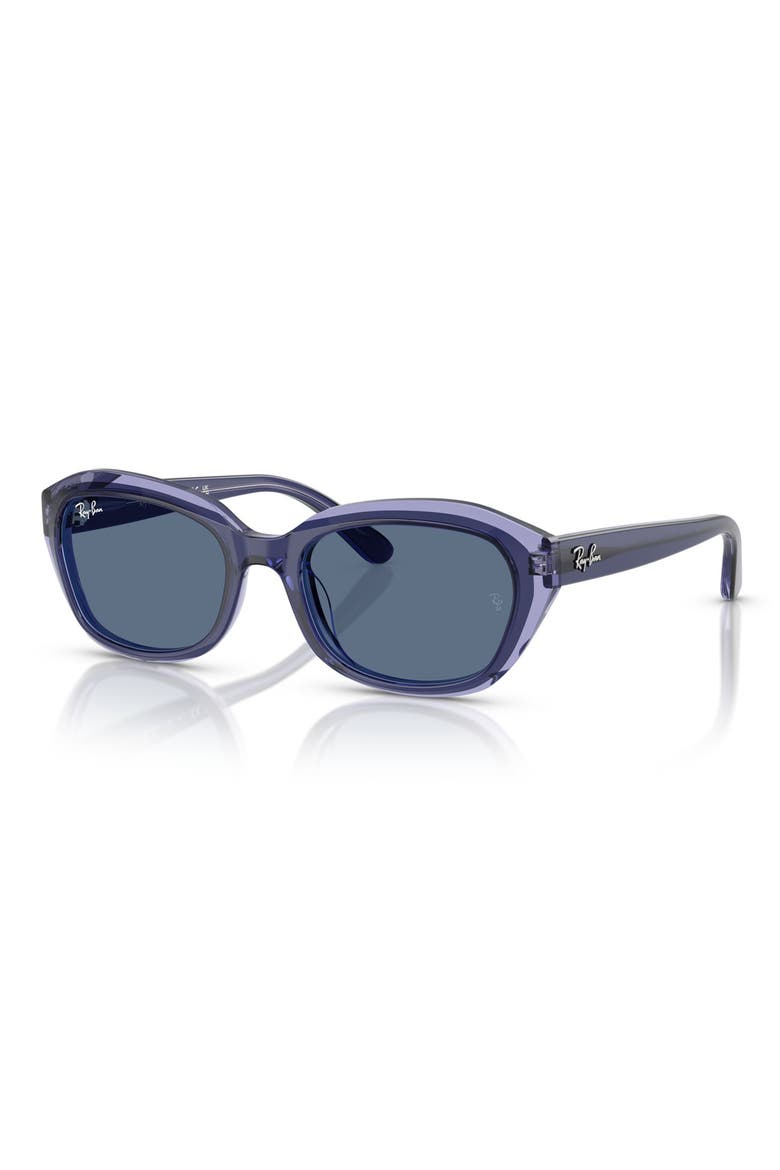 Kids' 48mm Irregular Sunglasses, Alternate, color, VIOLET / DARK BLUE