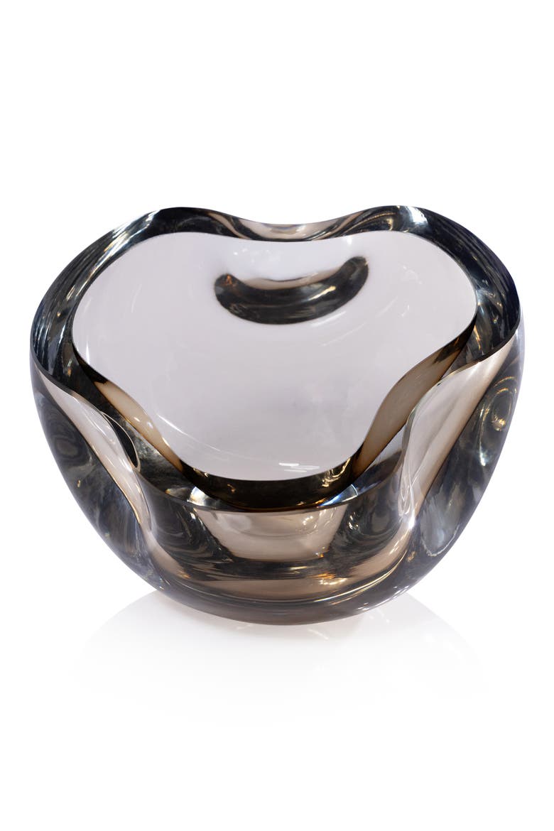 Viento Wave Glass Bowl, Alternate, color, TAUPE