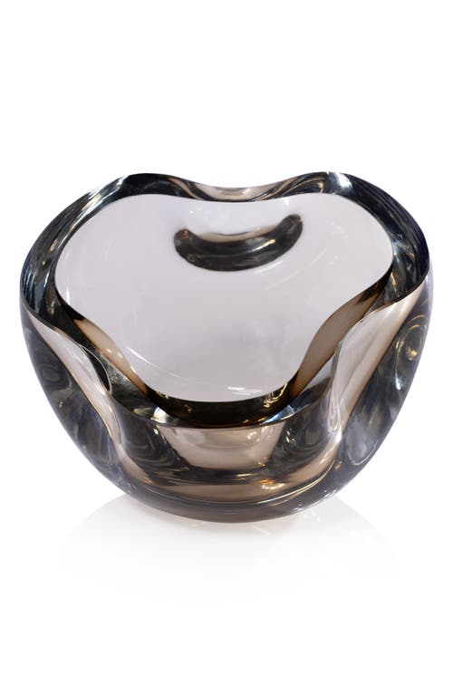 Zodax Viento Wave Glass Bowl In Brown