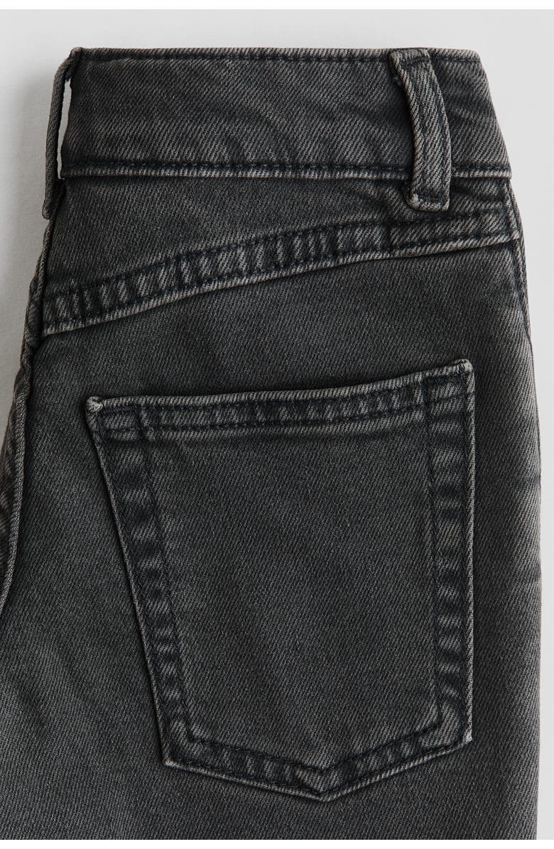 H&M Denim shorts, Alternate, color, Washed Black