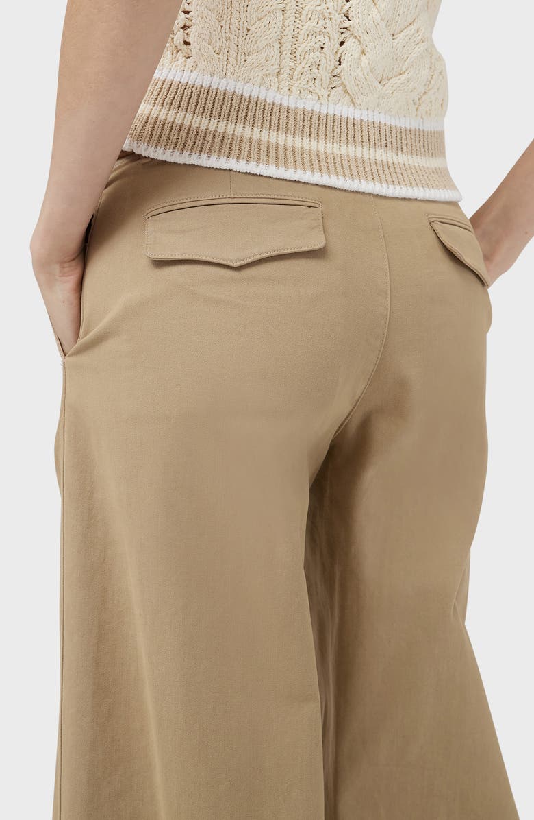 rag & bone Sofie High Waist Wide Leg Chino Pants, Alternate, color, Khaki