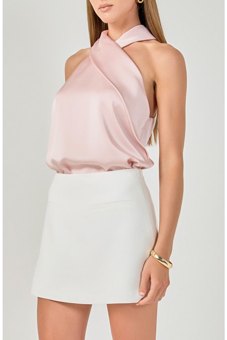Satin Halter Top, Alternate, color, PINK