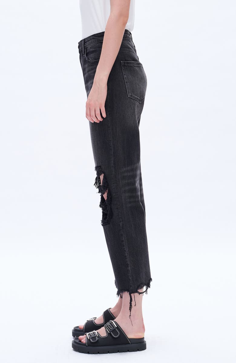 Bayeas '90s Distressed High Waist Crop Flare Jeans, Alternate, color, 