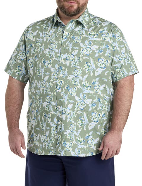 Big & Tall Floral Sport Shirt