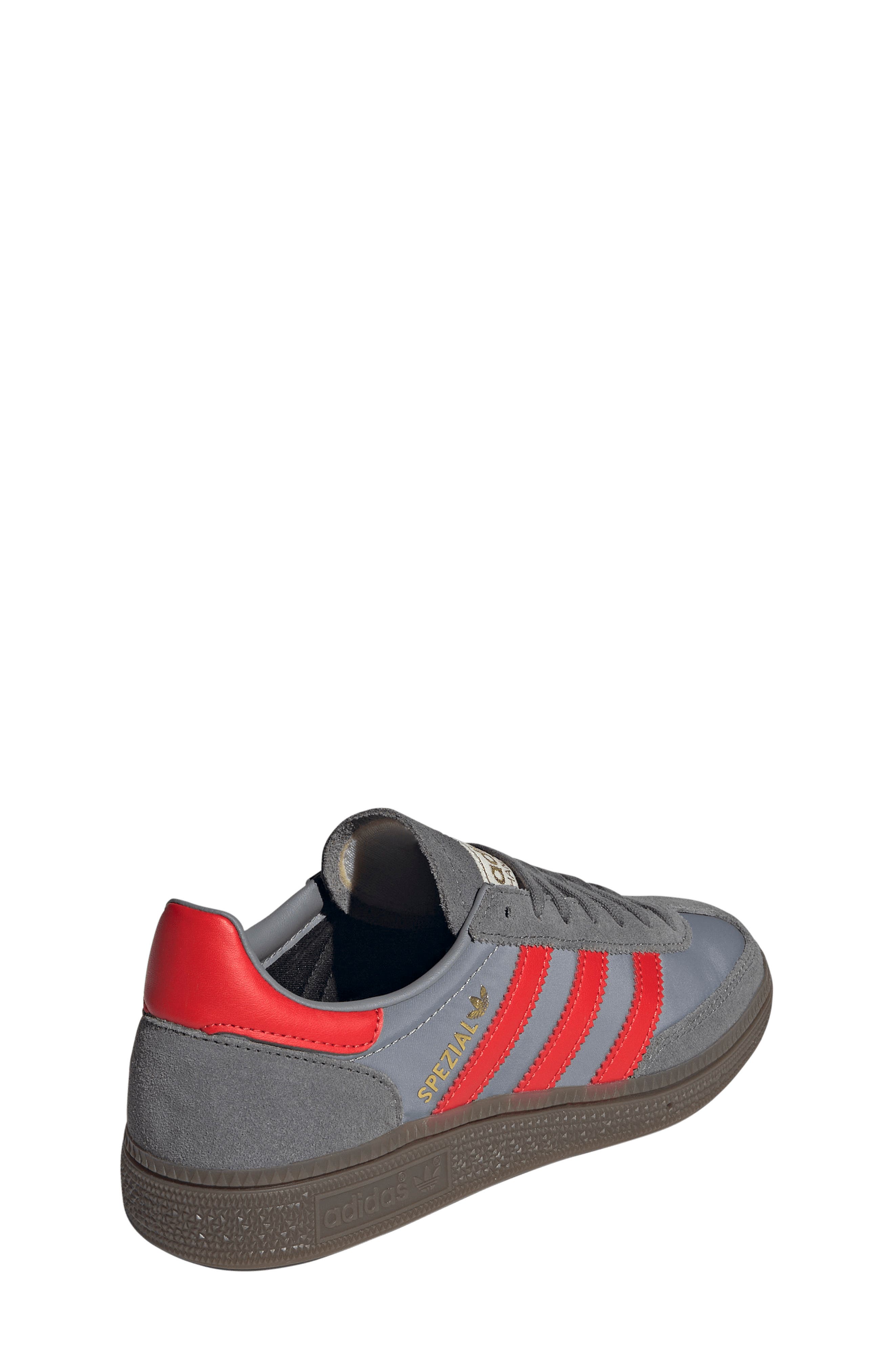 adidas Kids' Handball Spezial Sneaker, Alternate, color, Grey/ Grey/ Red