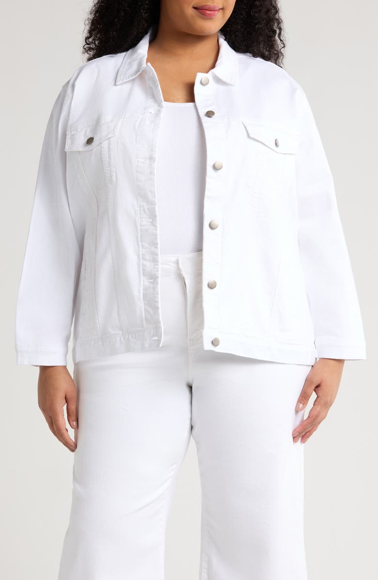 Eileen Fisher Denim Jacket, Main, color, White