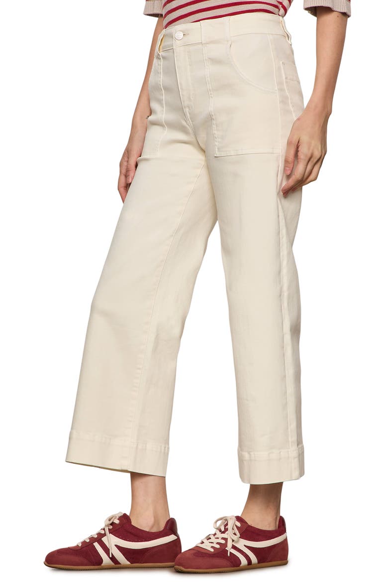 Insider High Waist Cropped Straight Leg Jeans, Alternate, color, COLLAGEN WHITE