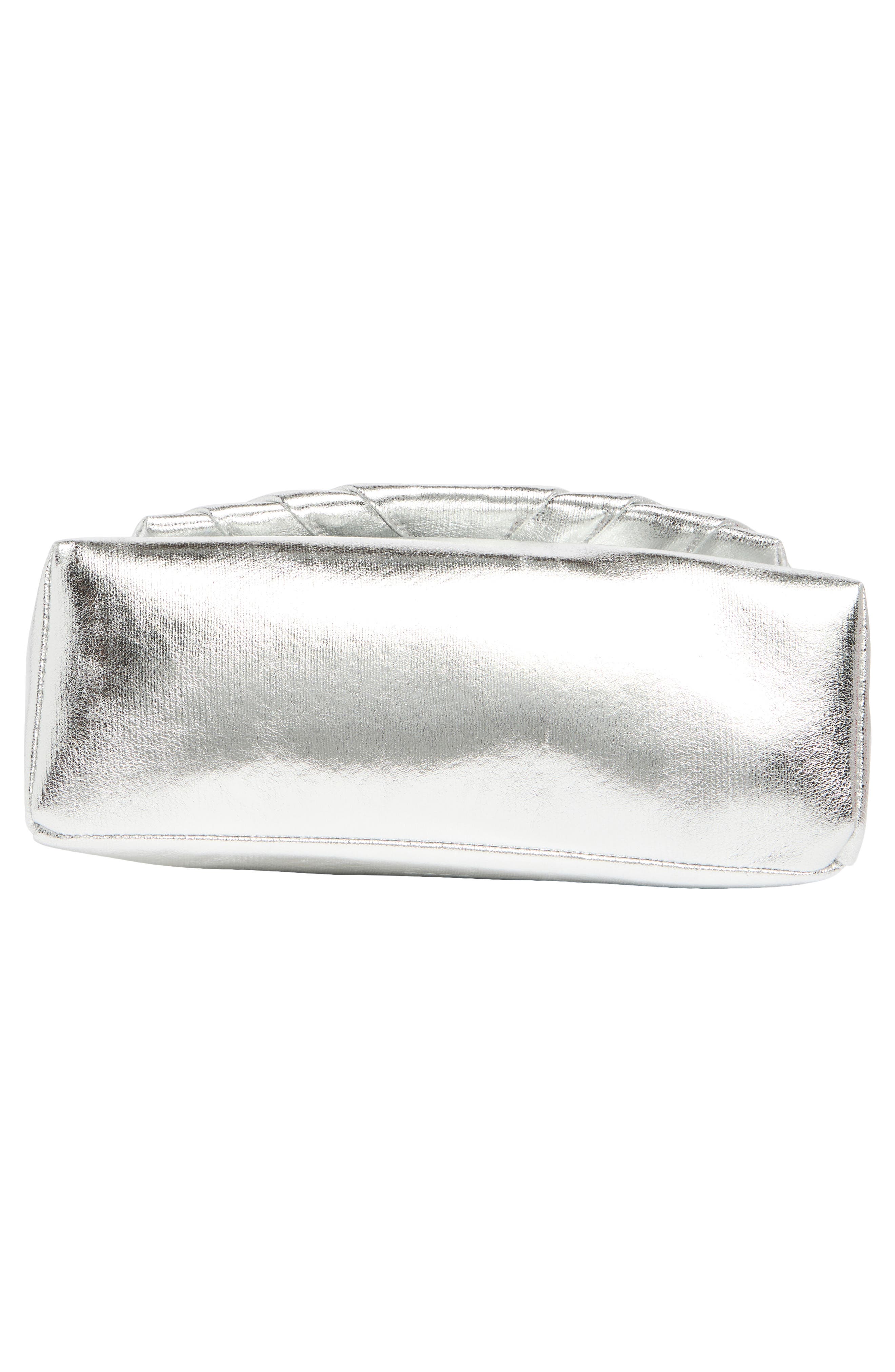 BCBG Pleated Shoulder Bag, Alternate, color, Silver