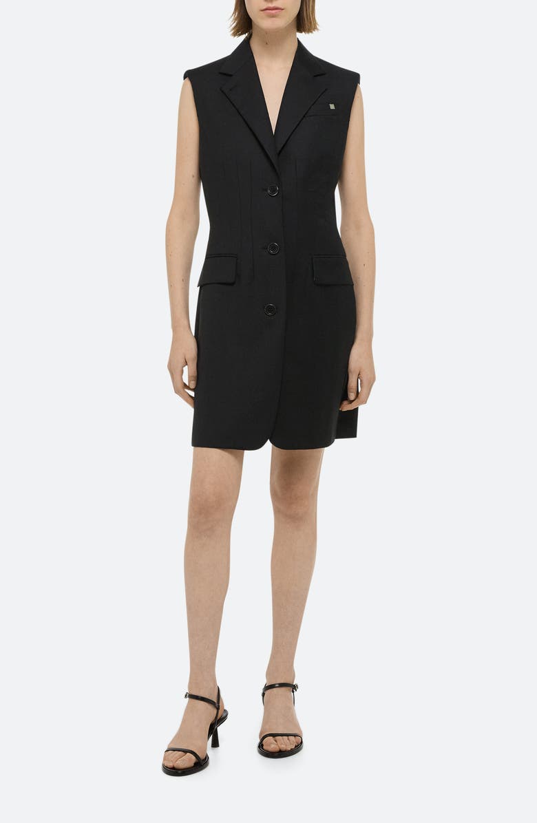 Helmut Lang Tailored Sleeveless Blazer Dress, Main, color, Black