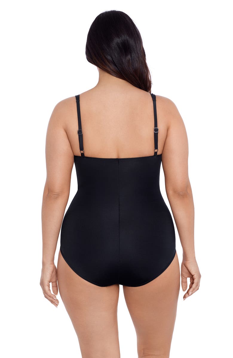 Trimshaper Averi One-Piece Control Swimsuit, Alternate, color, Black