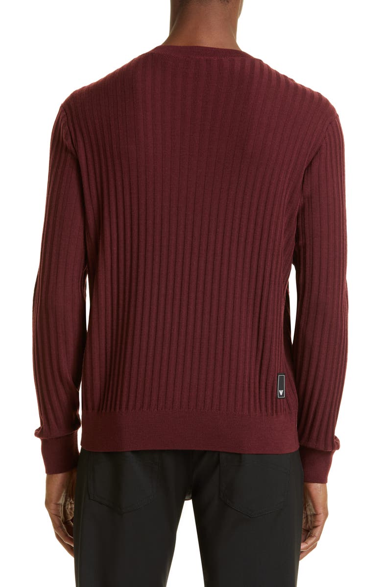 Emporio Armani Crewneck Virgin Wool Rib Sweater, Alternate, color, 