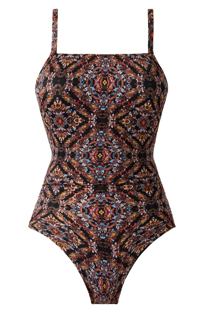 Miraclesuit<sup>®</sup> Scandale Kara One-Piece Swimsuit, Alternate, color, Black/ Multi