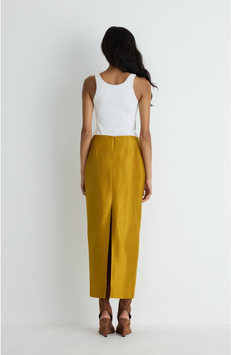 Romy Veda Skirt, Alternate, color, Gold Gleam