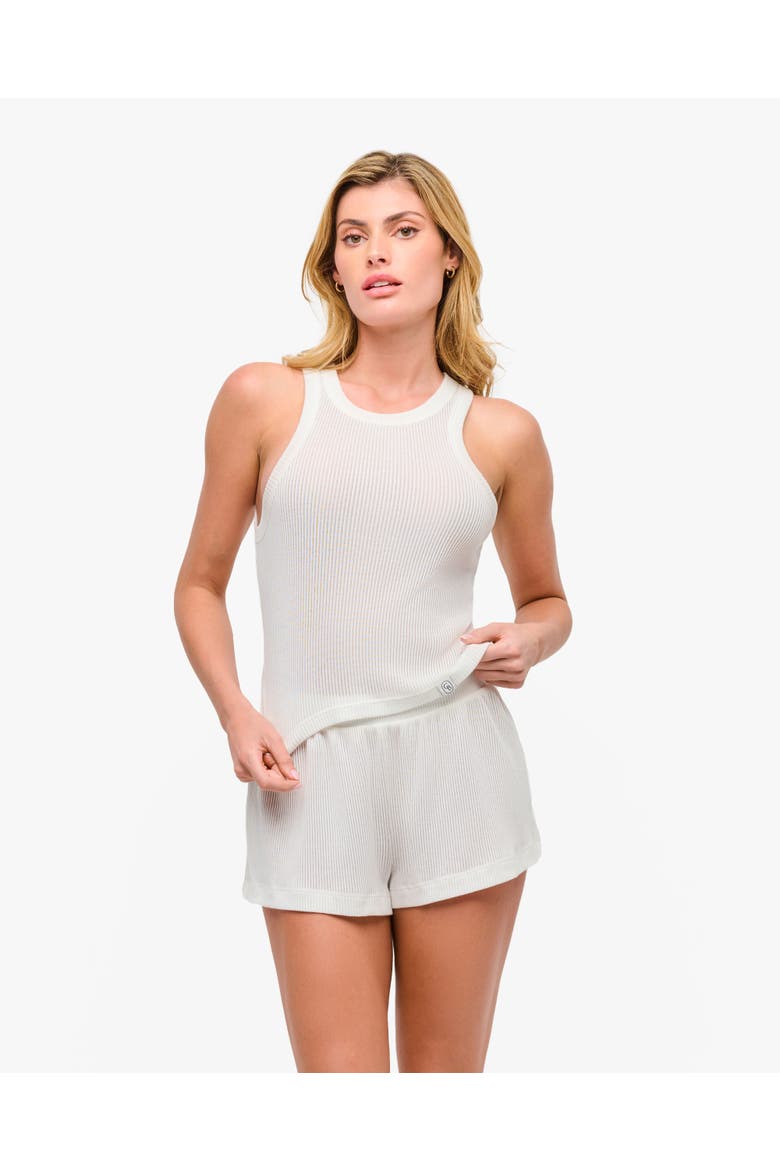 Armonia Sleeveless Crop Pj Top, Alternate, color, Moon Ivory