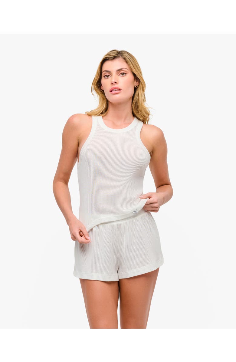 Cosabella Armonia Sleeveless Crop Pj Top, Alternate, color, Moon Ivory