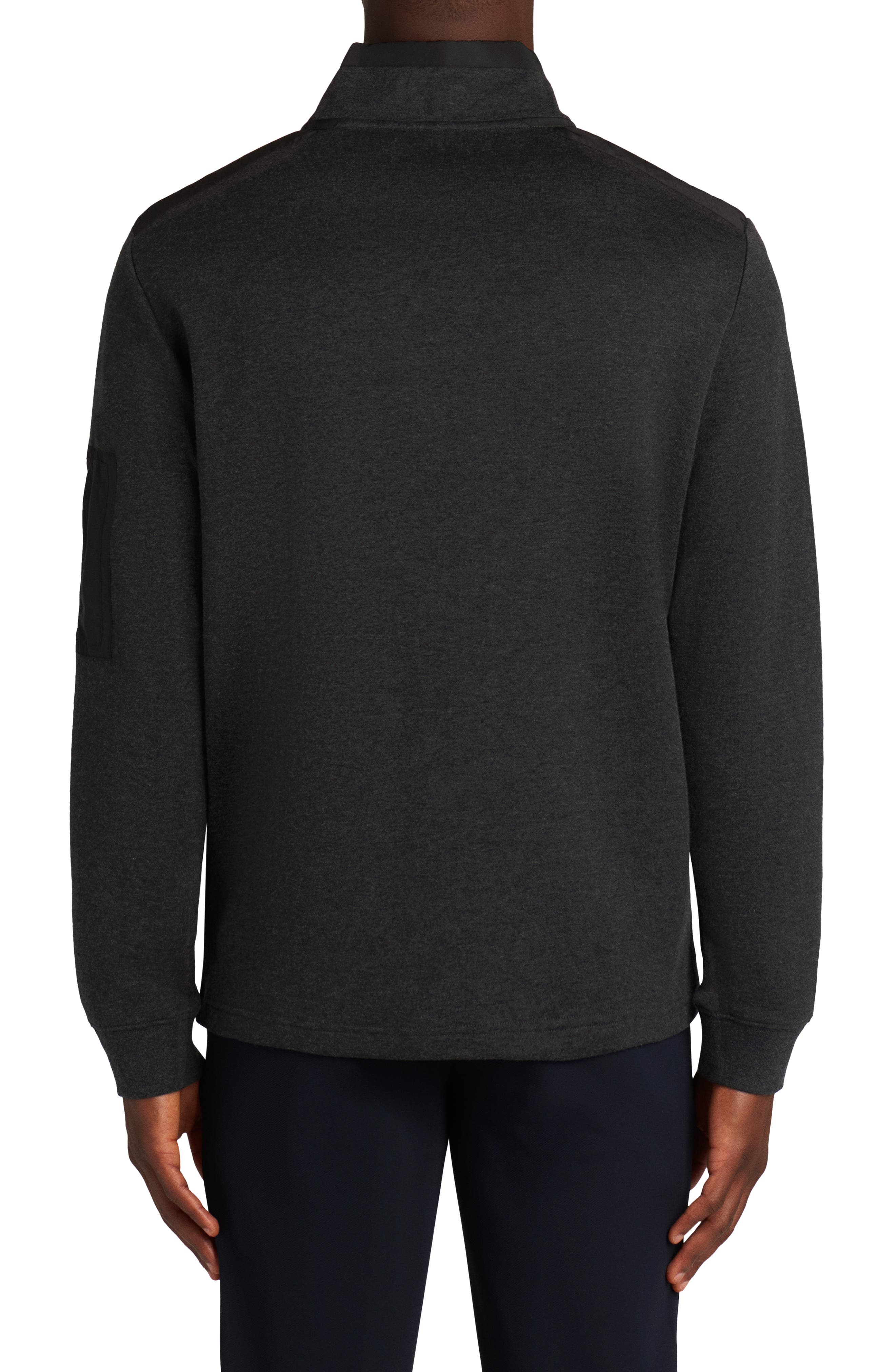 Cotton Blend Quarter Zip Sweater - image 2