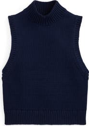 Polo Ralph Lauren Sleeveless Cotton Blend Turtleneck Sweater