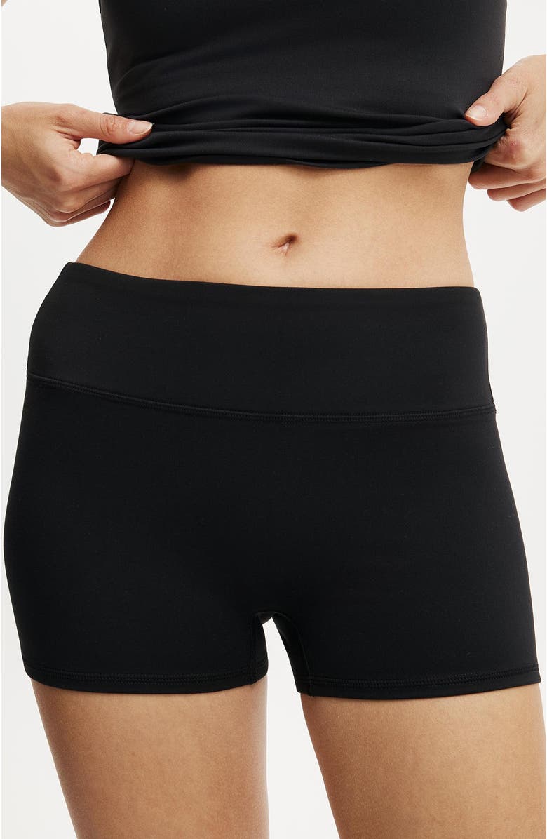 COTTON ON BODY Women's Active Ultra Soft Micro Shortie Short, Alternate, color, Black
