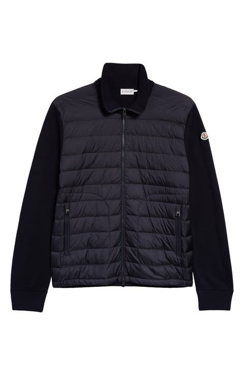 Quilted Down & Knit Cardigan