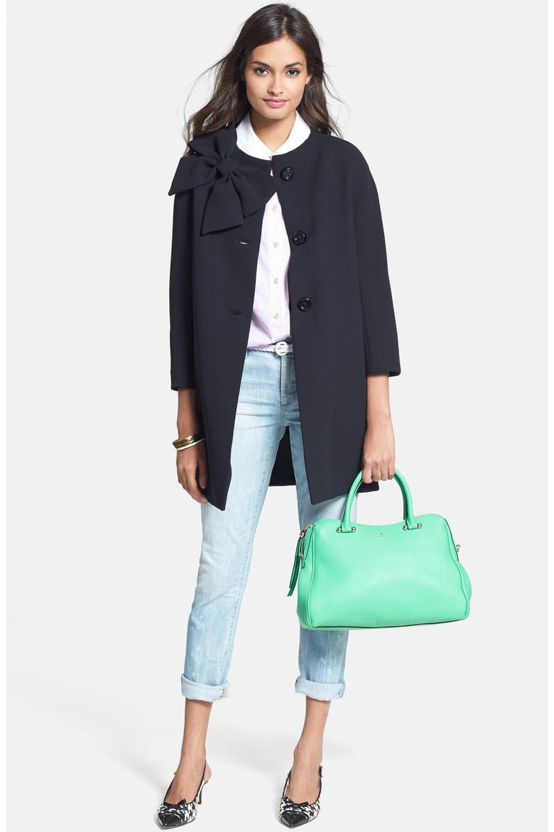'dorothy' boxy coat, Alternate, color, BLACK