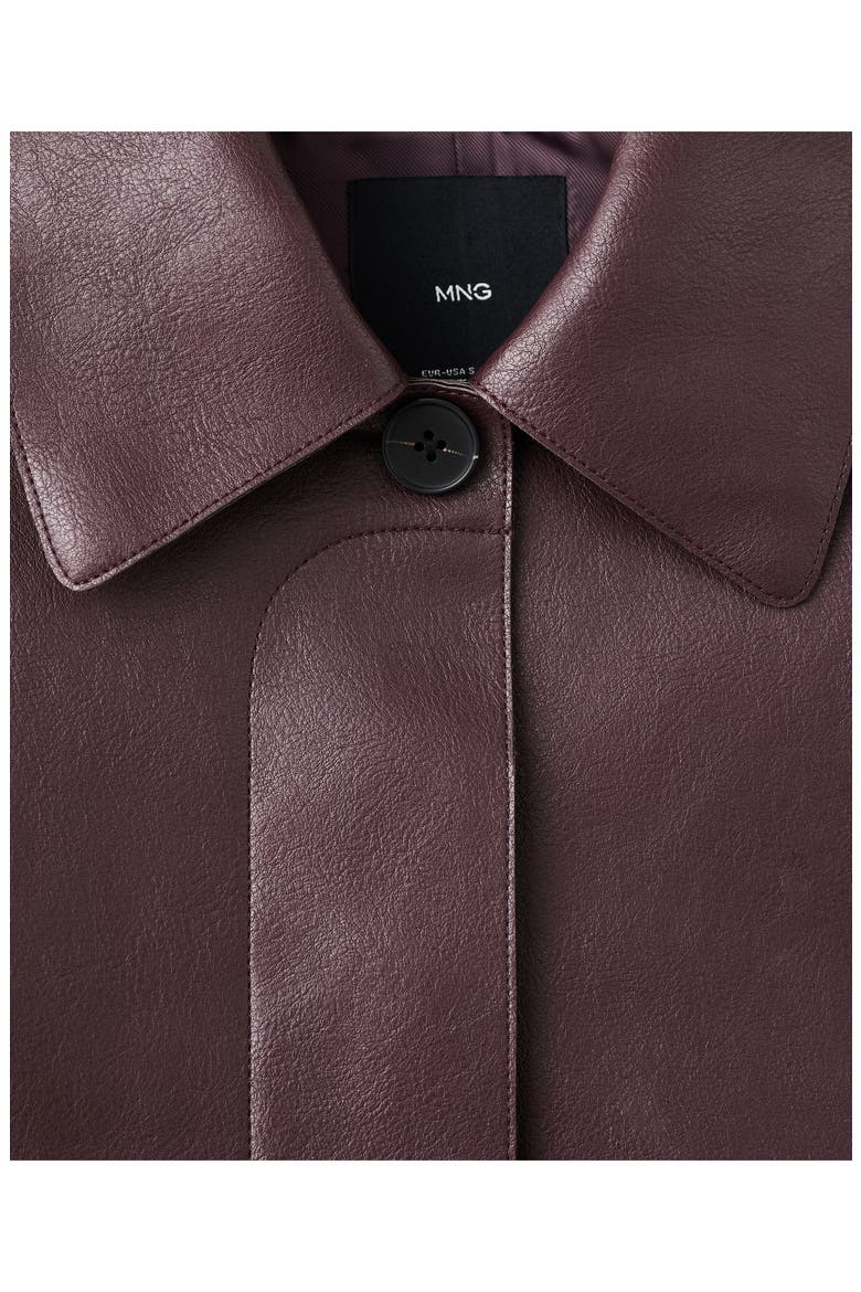 Sabina Faux Leather Jacket, Alternate, color, MAROON