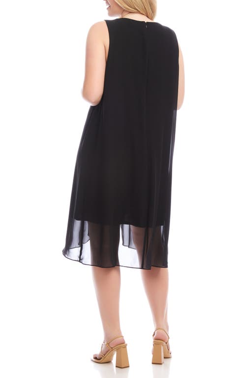 Karen Kane Plus Size Sleeveless Draped Crossover Dress