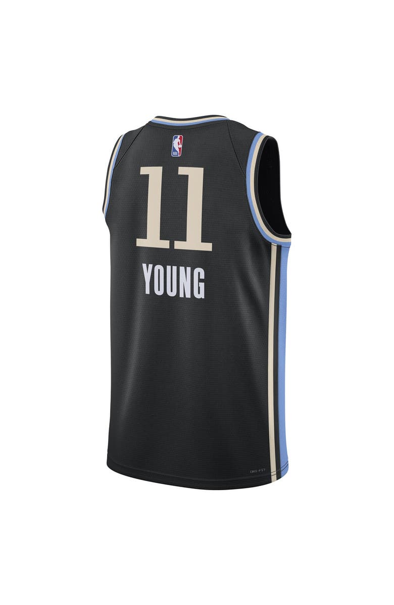 Nike Unisex Nike Trae Young Black Atlanta Hawks 2023/24 Swingman Jersey - City Edition, Alternate, color, 