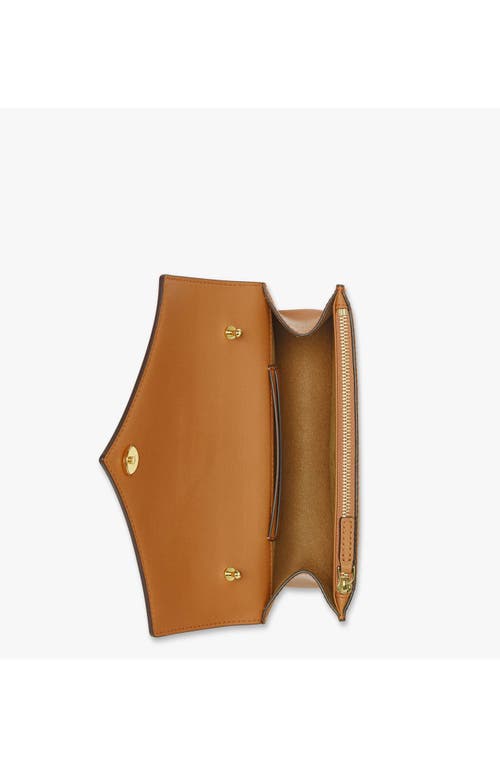 Mcm Printed Canvas Diamond Crossbody Bag In Cognac