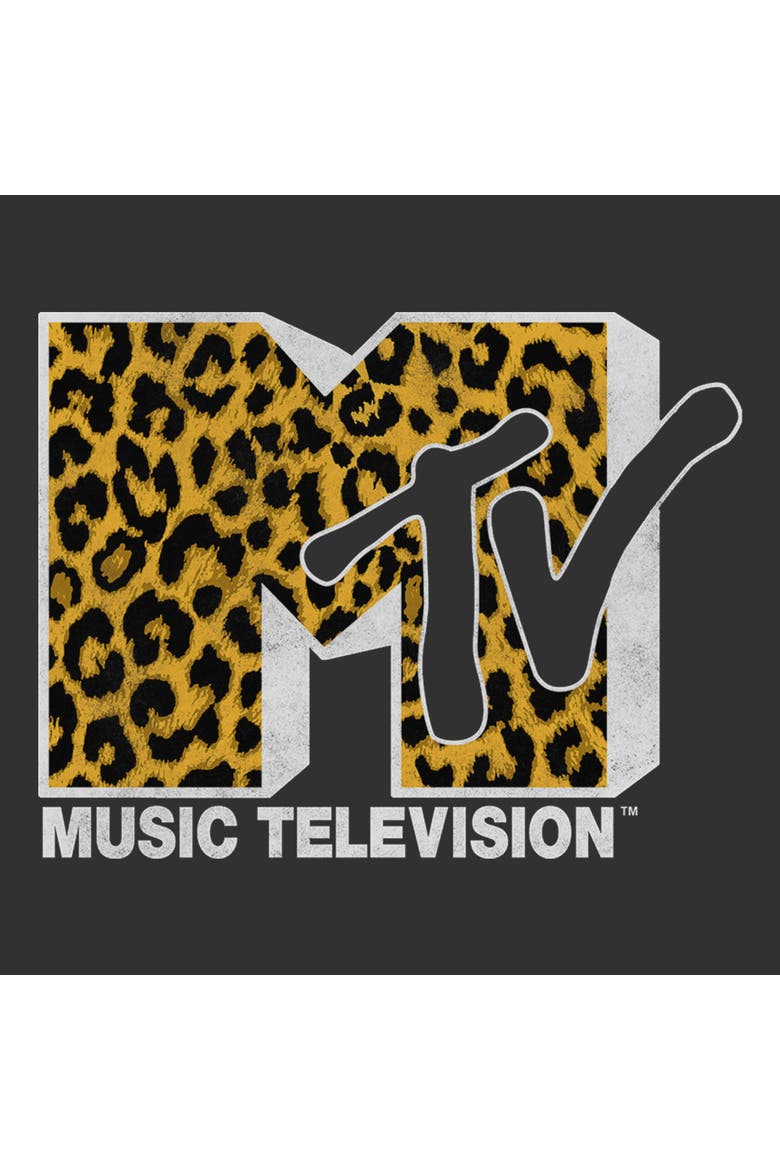 Men's MTV Retro Cheetah Print Icon  Graphic T-Shirt, Alternate, color, Dark Heather