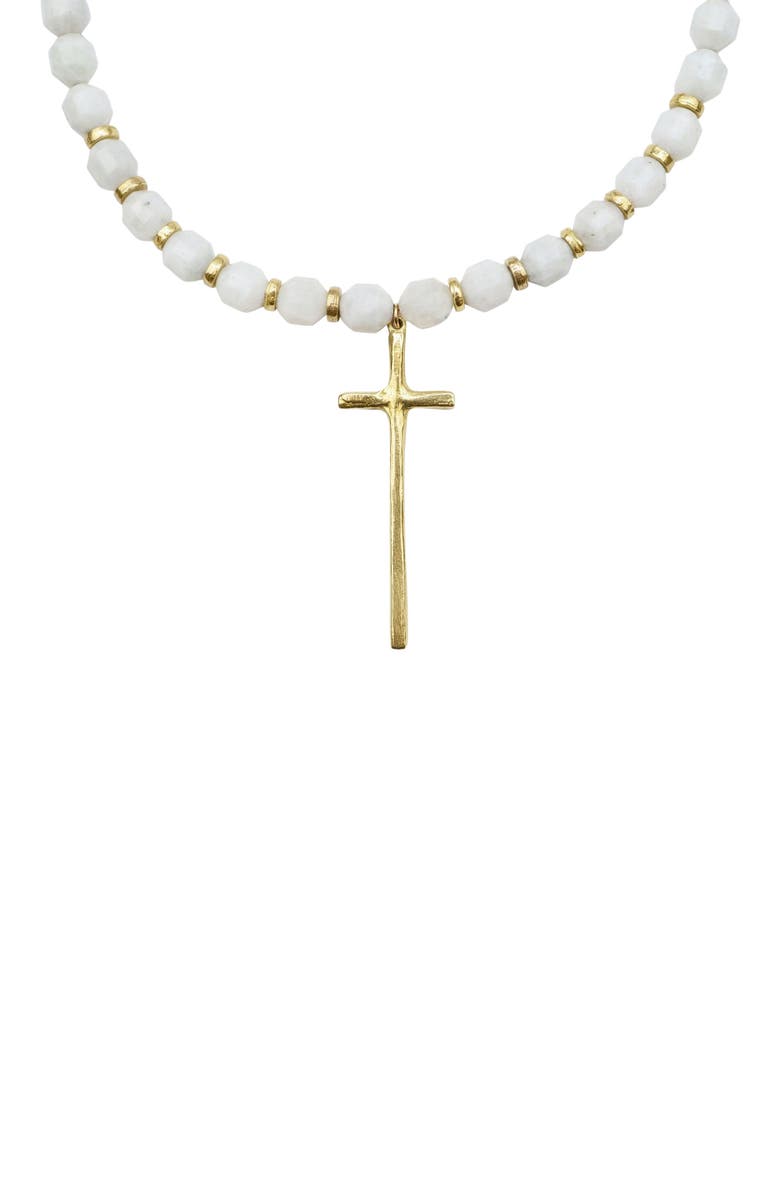 Collection 1304 Heavenly Bronze Cross Necklace, Main, color, 