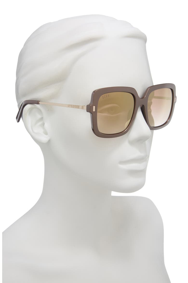 54mm Square Sunglasses, Alternate, color, PEARLED UMBER BROWN GRADIENT